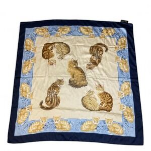 vintage cat print scarf